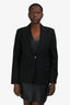 Max Mara Weekend Black Wool Single Breasted Blazer Size 10