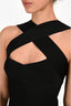 Herve Leger Black Cross Back Bandage Midi Dress Size S