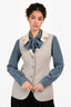Loro Piana Grey Cashmere Buttoned Jools Vest Size S