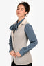 Loro Piana Grey Cashmere Buttoned Jools Vest Size S