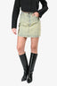 Gucci Light Wash Denim Monogram Mini Skirt Size 36