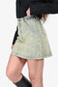 Gucci Light Wash Denim Monogram Mini Skirt Size 36