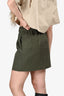 Fendi Green Zucca Cotton Cargo Mini Skirt Size 38