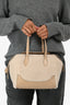 Loro Piana Cream/Beige 'Cashfur' Sesia Happy Day Micro Tote with Strap