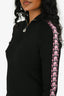 Pre-Loved Chanel™ Black Wool Blend Knit Quarter Zip Logo Long Sleeve Dress Size 36