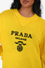 Prada Yellow Wool/Cashmere Logo Sweater Size 42