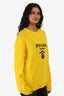 Prada Yellow Wool/Cashmere Logo Sweater Size 42