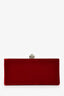 Jimmy Choo Red Velvet 'Celeste Crushed' Clutch
