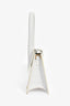 Jacquemus White Leather 'Le Grand Chiquito' Shoulder Bag with Strap