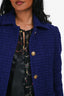 Saint Laurent 2021 Indigo Tweed Jacket Size 38