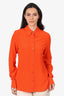 Stella McCartney Orange Silk Blouse Size 44