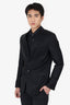 Christian Dior Black Wool Single Breasted Blazer With Buttoned Strap Size 46 Mens