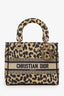 Christian Dior 2021 Leopard Print Canvas Medium Lady Dior Bag with Strap