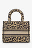 Christian Dior 2021 Leopard Print Canvas Medium Lady Dior Bag with Strap