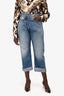 R13 Blue Distressed Straight Leg Jeans Size 27
