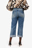 R13 Blue Distressed Straight Leg Jeans Size 27