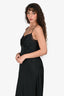 Simone Rocha Black Satin Lace Trimmed Slip Dress Size 8 UK