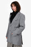 Ader Error Light Grey Wool Herringbone Cut Out Dellne Blazer Size A2