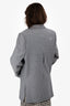 Ader Error Light Grey Wool Herringbone Cut Out Dellne Blazer Size A2