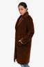 Soia & Kyo Brown Wool Faux Teddy Coat Size S