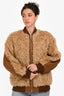 Dries Van Noten Faux Shearling Wool Blend Bomber Jacket Size S