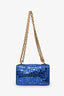 Dior 2018 Runway Blue J'Dior Mini Mosaic of Mirrors Mini Flap Bag