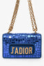 Dior 2018 Runway Blue J'Dior Mini Mosaic of Mirrors Mini Flap Bag