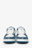 Louis Vuitton White Leather/Denim Monogram Low Top Sneakers Size 7.5 Mens