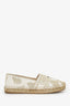 Christian Dior White/Gold Granville Espadrille Size 38