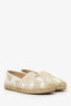 Christian Dior White/Gold Granville Espadrille Size 38