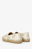 Christian Dior White/Gold Granville Espadrille Size 38