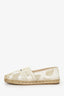 Christian Dior White/Gold Granville Espadrille Size 38