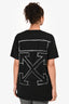 Off-White c/o Virgil Abloh Black/White Embroidered Graphic T-Shirt Size M