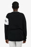 Givenchy Black/White Cotton Logo Crewneck Sweatshirt Size L