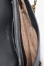 Bottega Veneta Black Leather Intrecciato Detail Wallet On Chain