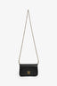 Bottega Veneta Black Leather Intrecciato Detail Wallet On Chain
