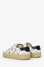 Saint Laurent White/Silver Leather Star Low Top Sneakers Size 37