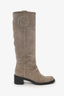 Gucci Taupe Suede Knee High Boots Size 36.5