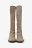 Gucci Taupe Suede Knee High Boots Size 36.5