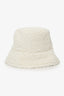 Lack of Colour White Shearling Bucket Hat Size M/L