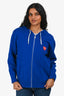 Play Comme des Garçons Cobalt Blue Knit Zip Hoodie Estimated Size XS