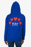 Play Comme des Garçons Cobalt Blue Knit Zip Hoodie Estimated Size XS