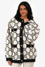 Gucci 2019 White/Black GG Supreme Oversize Tweed Jacket Size 36