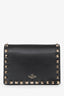 Valentino Black Leather Rockstud Mini Chain Pouch Bag