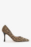 Manolo Blahnik Leopard Print Pony Hair Pointed Heels Size 36