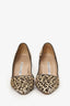 Manolo Blahnik Leopard Print Pony Hair Pointed Heels Size 36