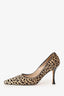 Manolo Blahnik Leopard Print Pony Hair Pointed Heels Size 36