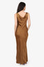 Norma Kamali Brown Satin Dress Estimated Size S