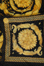 Versace Black/Yellow Printed Barocco Scarf