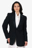 Pierre Cardin Black Wool/Satin Lapel Blazer Size 38 Mens